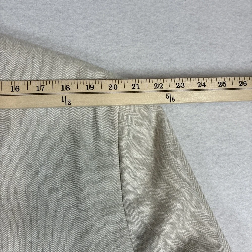 Stafford Blazer Men's Size 50R Linen Blend Sport Coat Suit Jacket Beige Coastal